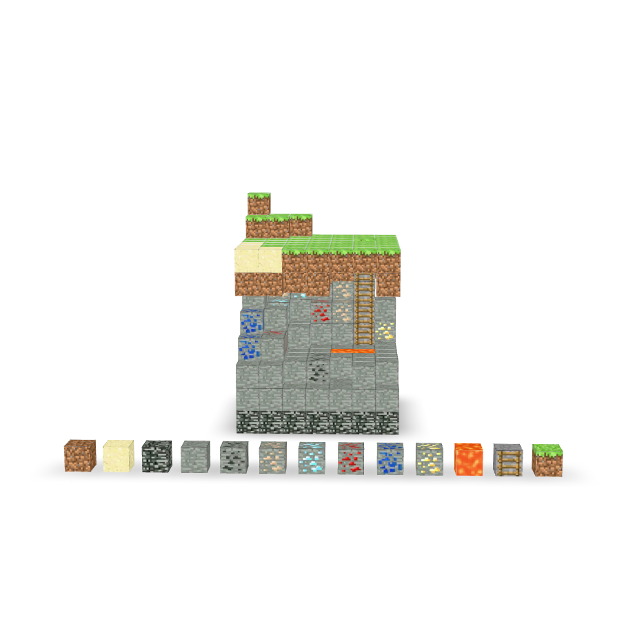 Minecraft Mine Diorama 3D Model