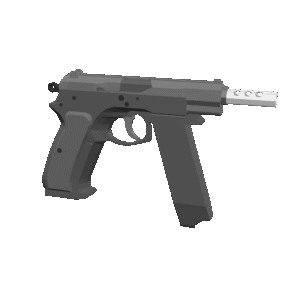 Stylized Pistol 3D Model