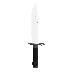 Stylized Bayonet Knife 3D Model