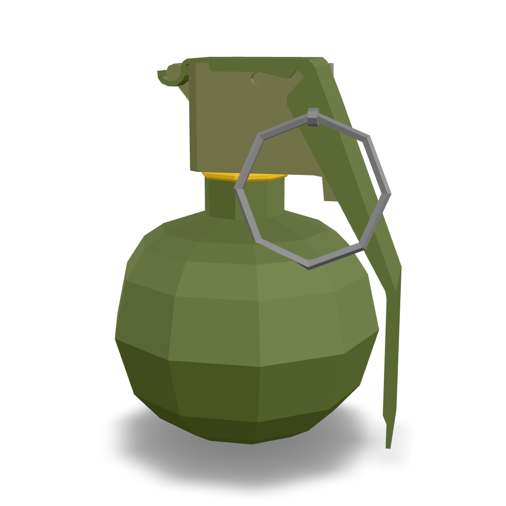 Low Poly Grenade 3D Model