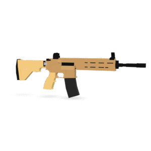 Low Poly Assault Rifle 3D Model