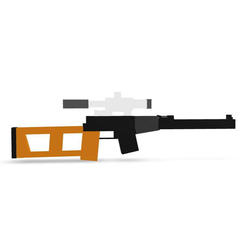 Blocky Sniper Rifle 3D Model