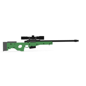 Green Sniper Rifle 3D Model
