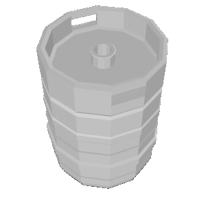 Simple Beer Keg 3D Model