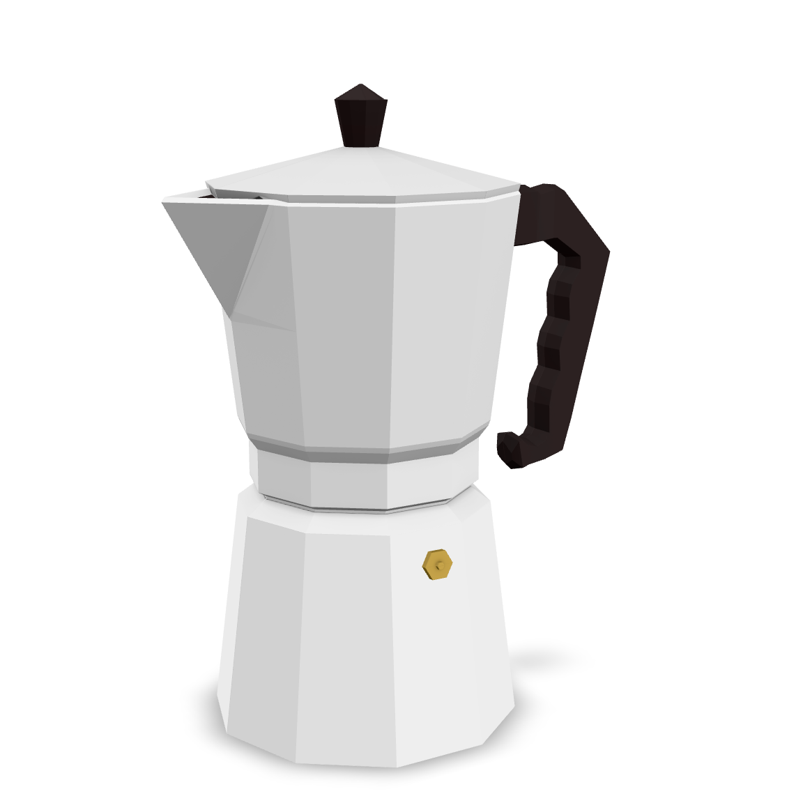Low Poly Moka Pot 3D Model