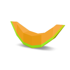 Low Poly Melon Slice 3D Model