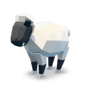 Low Poly Sheep 3D Model