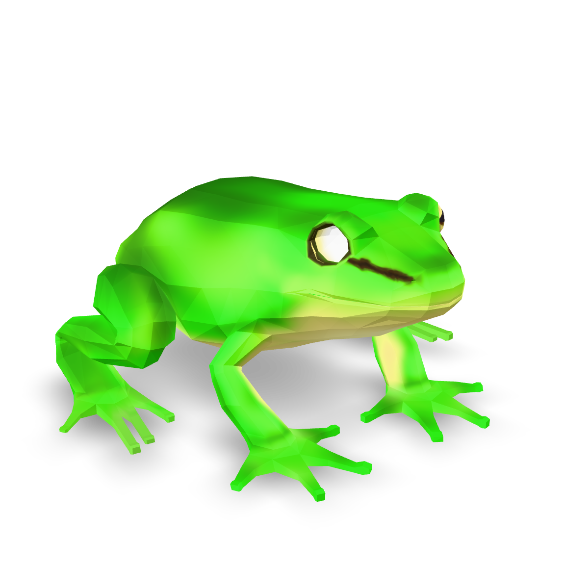 Low Poly Frog 3D Model