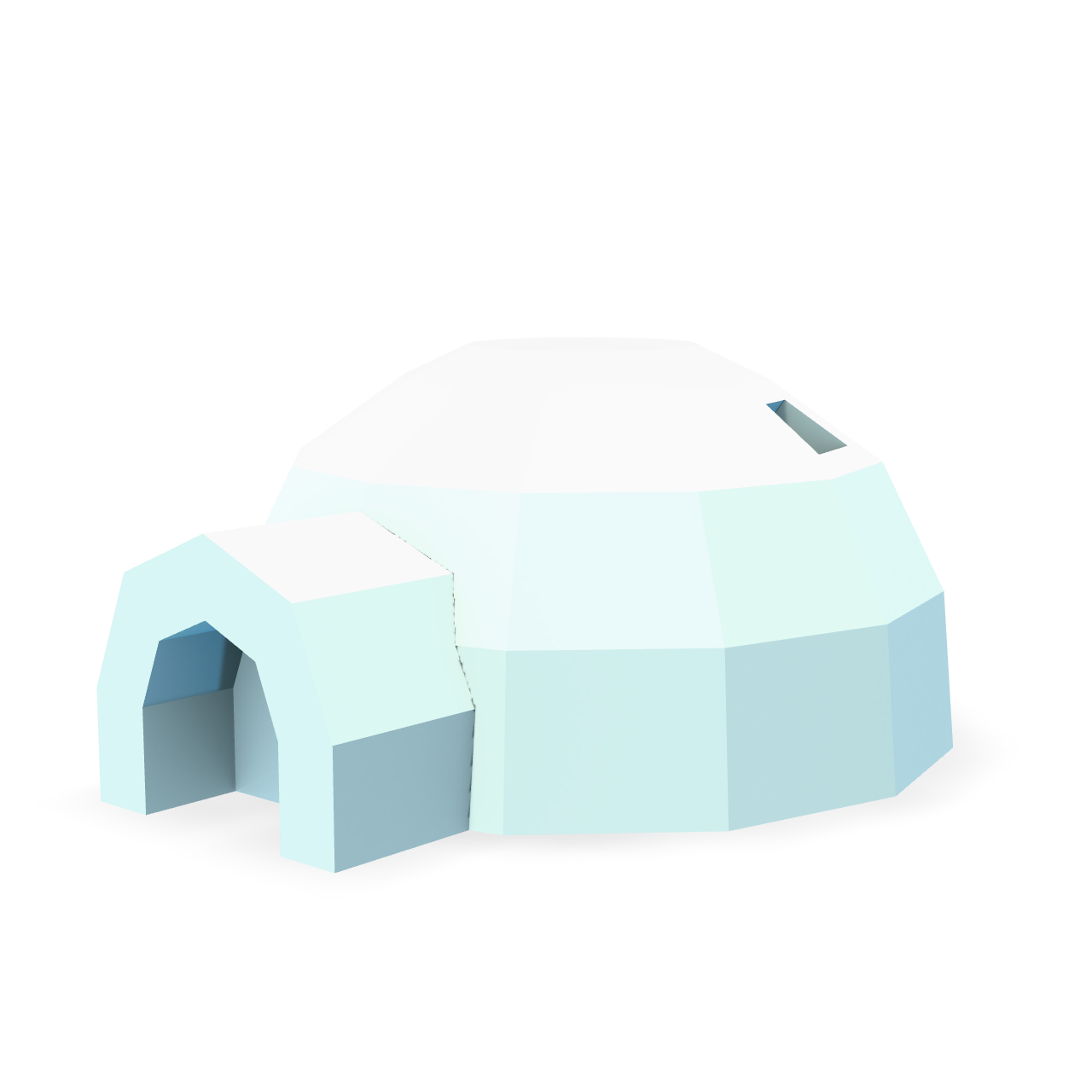 Low Poly Igloo 3D Model
