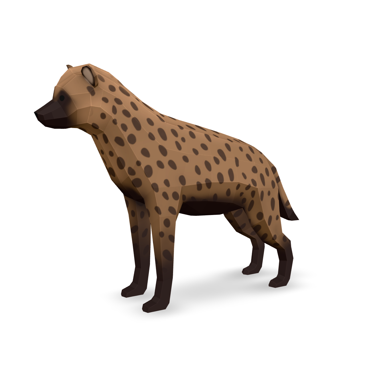 Low Poly Hyena 3D Model
