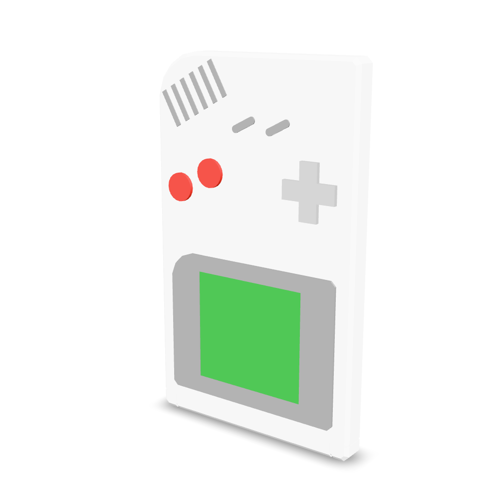 Retro Handheld Console 3D Model