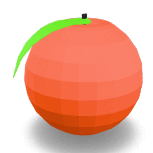 Low Poly Orange 3D Model