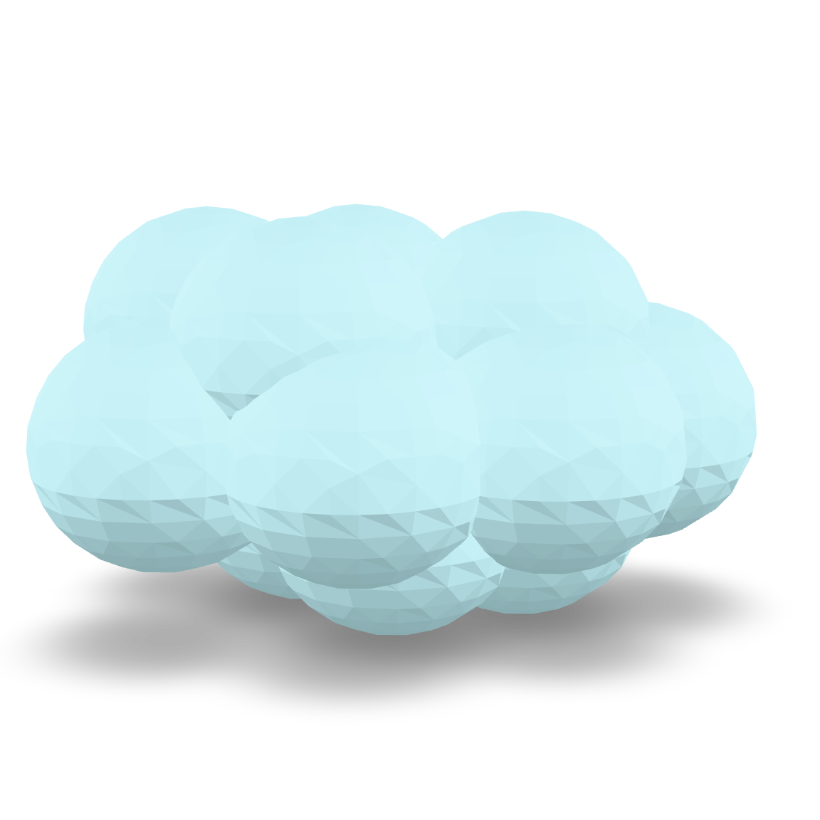 Low Poly Cloud 3D Model