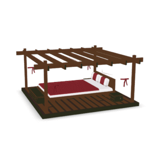 Low Poly Bed 3D Model