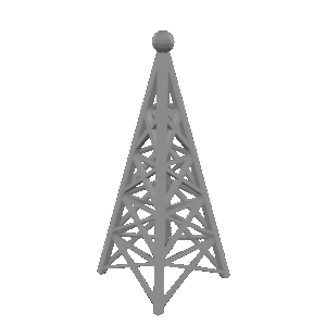 Transmission Tower Lowpoly 3D Model