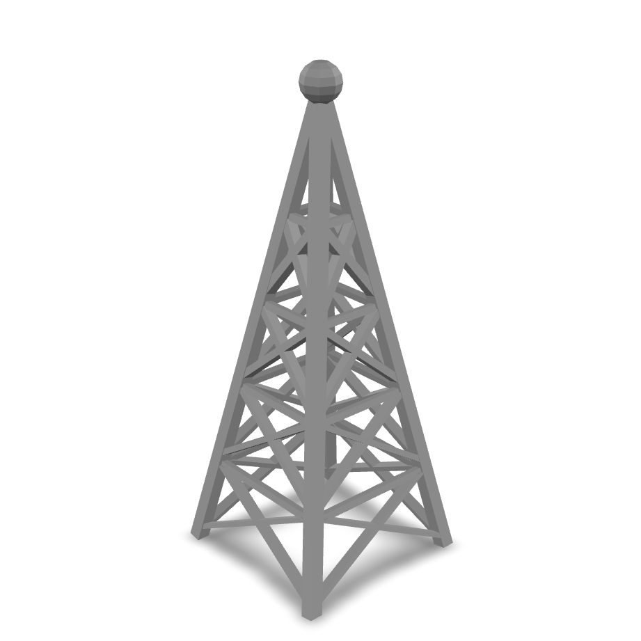 Transmission Tower Lowpoly 3D Model