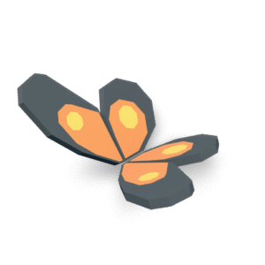 Low Poly Butterfly 3D Model