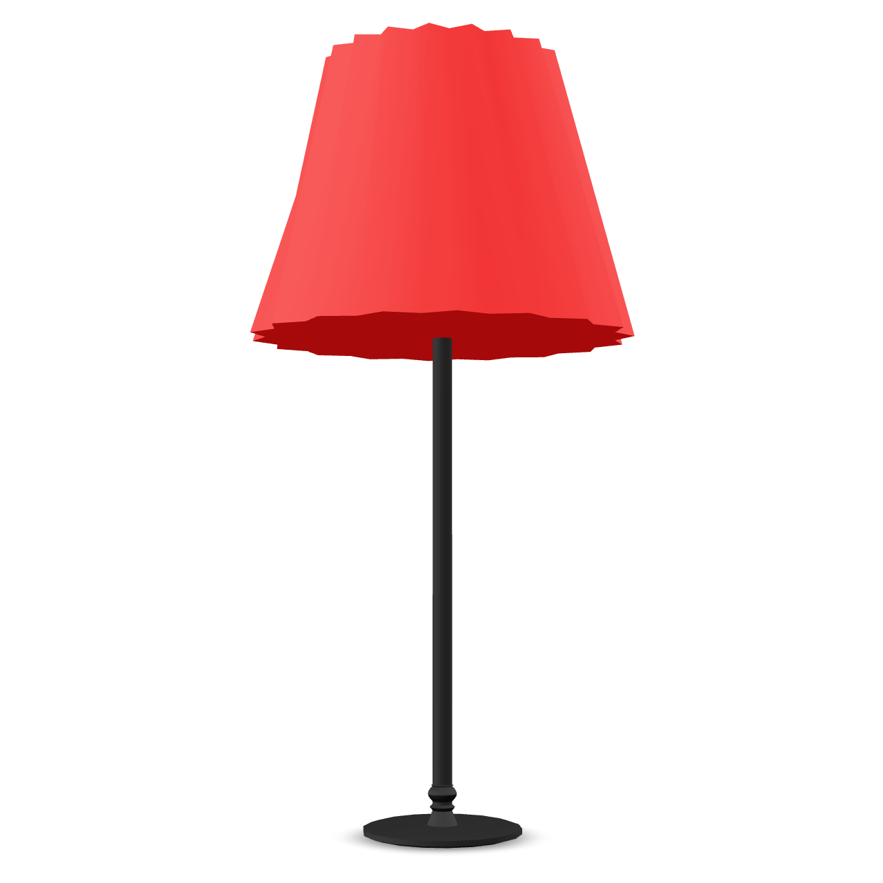 Red Floor Lamp 3D Model