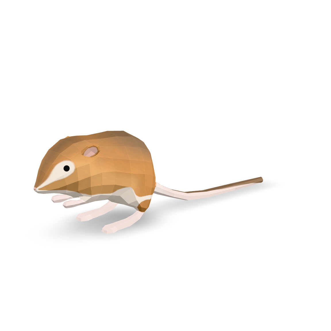 Low Poly Mouse 3D Model