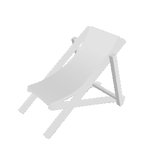 Simple Deck Chair 3D Model