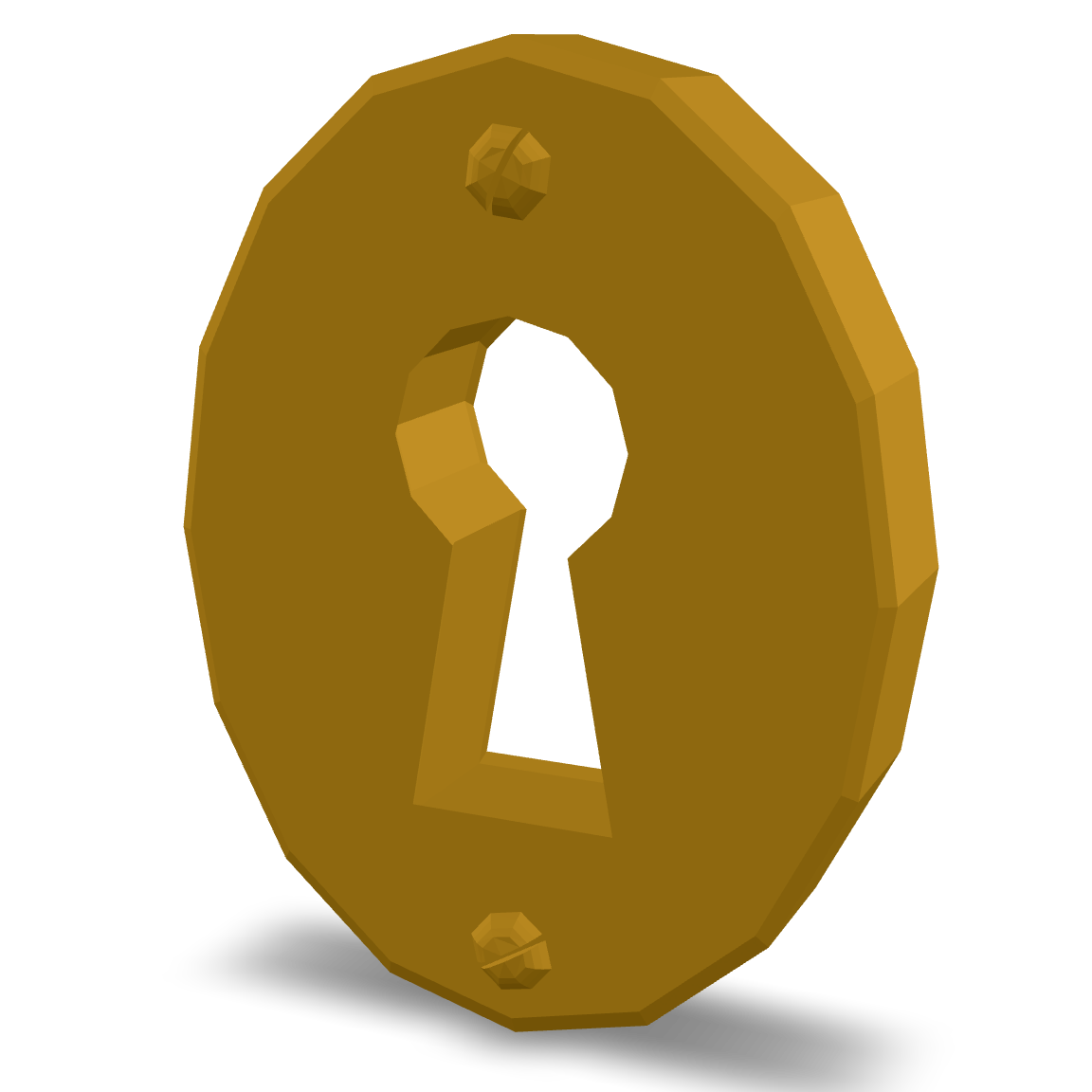 Simple Keyhole Escutcheon 3D Model