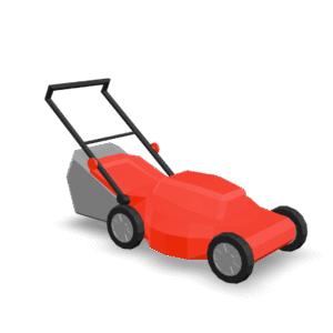 Low Poly Lawnmower 3D Model