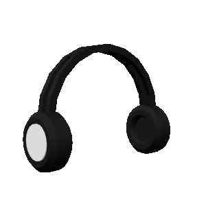 Low Poly Headphones 3D Model