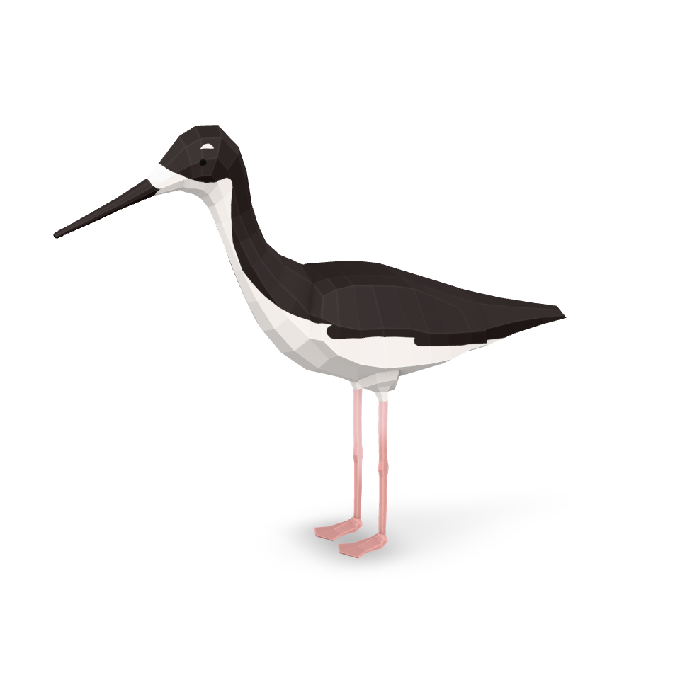 Low Poly Stilt 3D Model