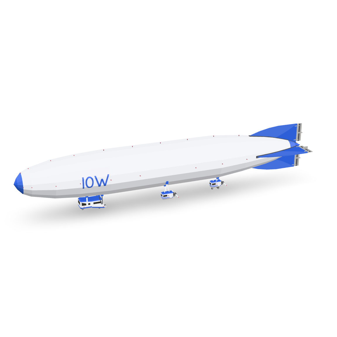 Low Poly Blimp 3D Model