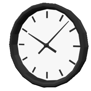 Low Poly Clock 3D Model