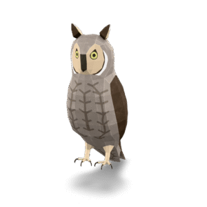 Low Poly Owl 3D Model