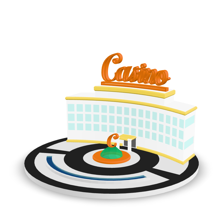 Cartoon Casino Building 3D Model