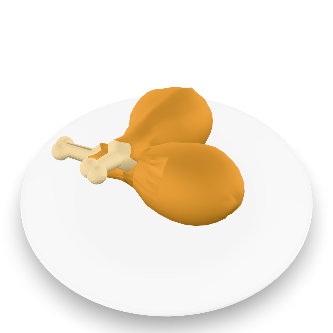 Chicken Drumsticks Plate 3D Model