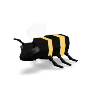 Low Poly Bee 3D Model