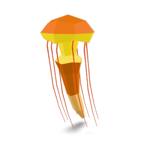 Low Poly Jellyfish 3D Model