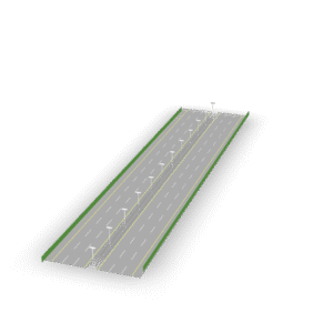 Highway Road Section 3D Model