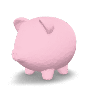 Low Poly Piggy Bank 3D Model