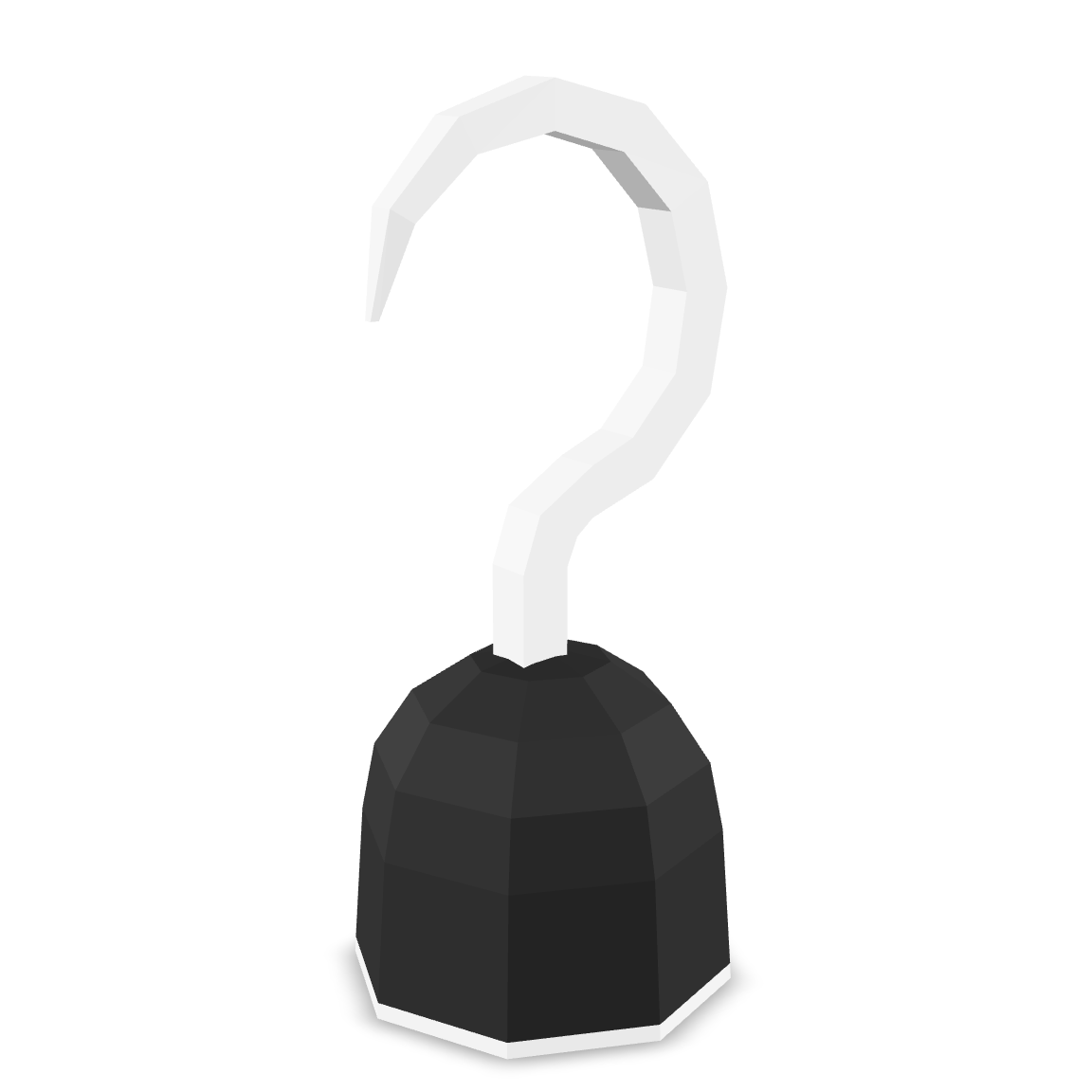 Pirate Hook Lowpoly 3D Model