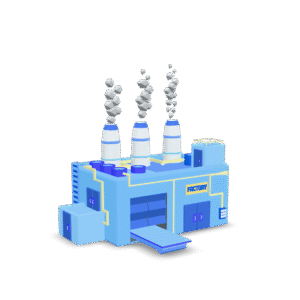 Stylized Factory Scene 3D Model