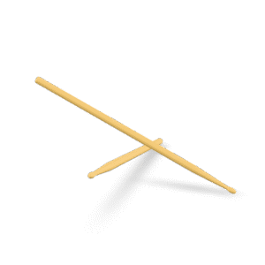Wooden Drumsticks Pair 3D Model