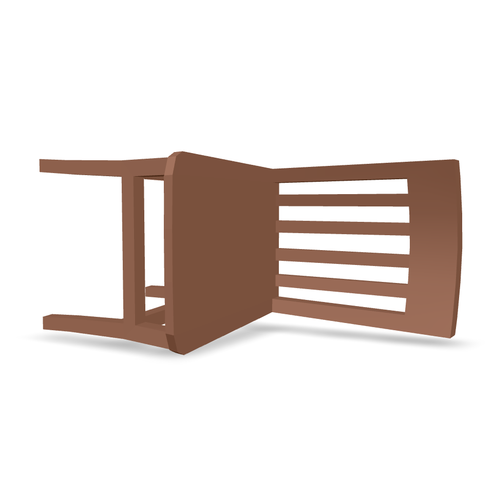 Wooden Folding Chair 3D Model