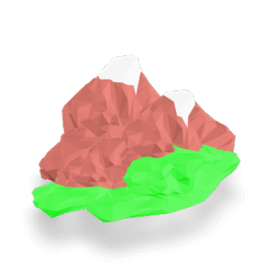 Low Poly Mountains 3D Model