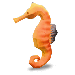 Stylized Seahorse Model 3D Model