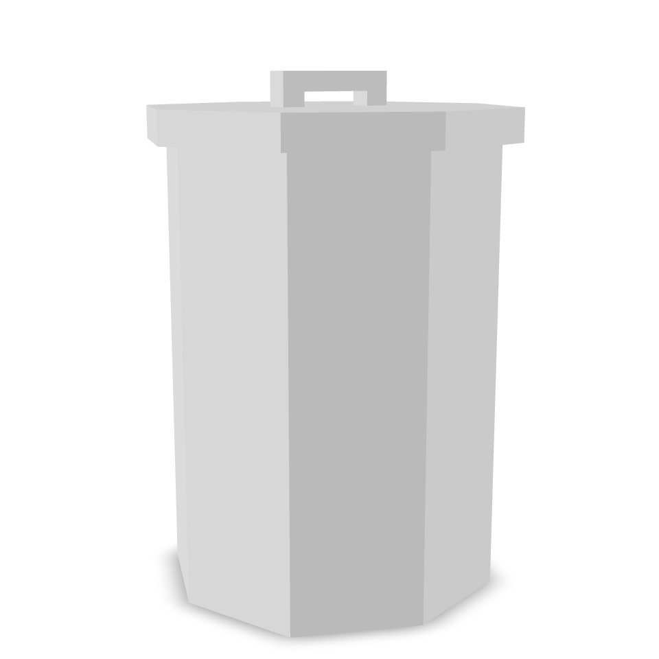 Simple Trash Can 3D Model