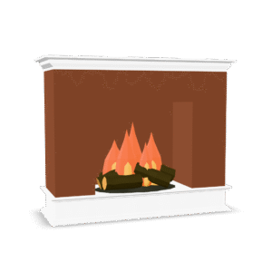 Cozy Fireplace Scene 3D Model