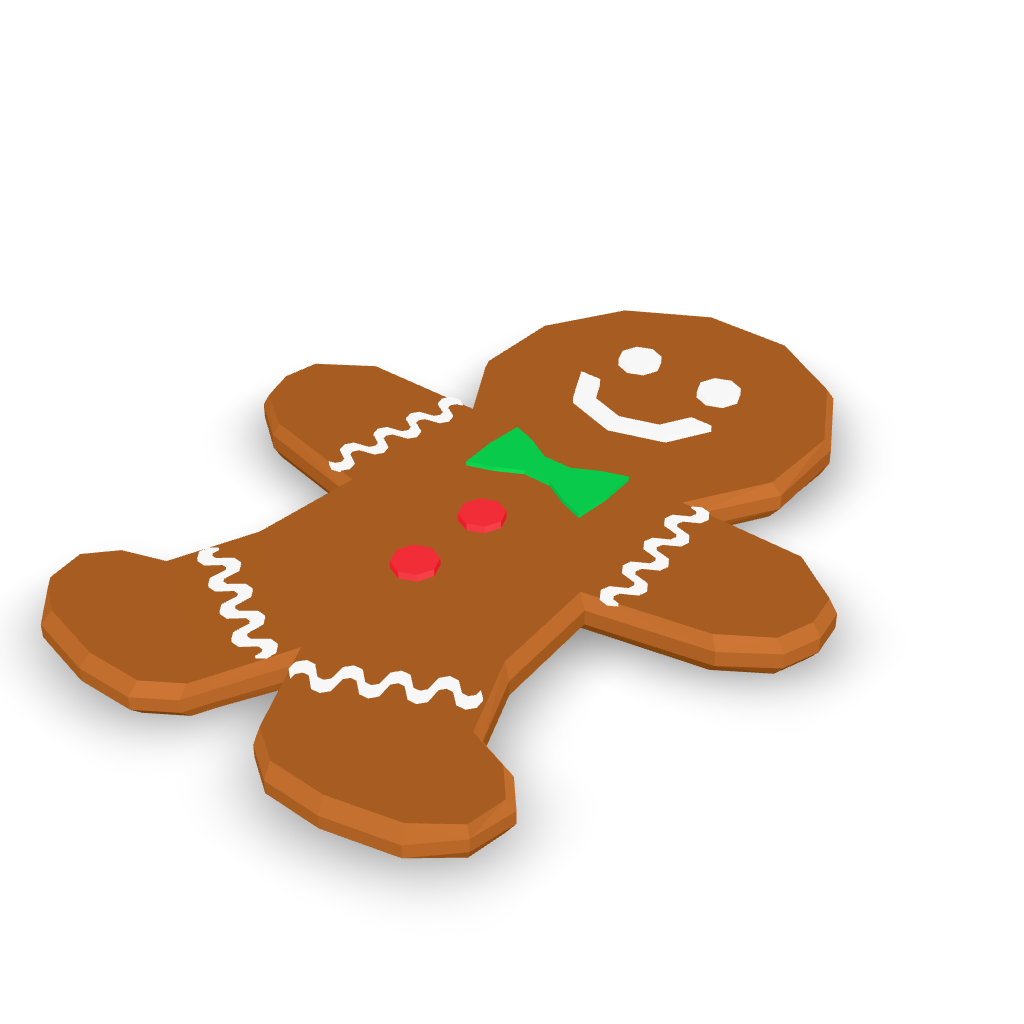 Gingerbread Man Cookie 3D Model