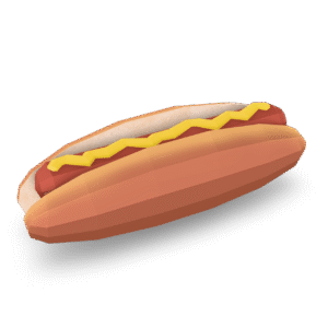 Low Poly Hotdog 3D Model
