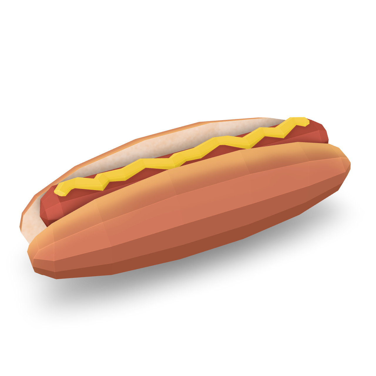 Low Poly Hotdog 3D Model