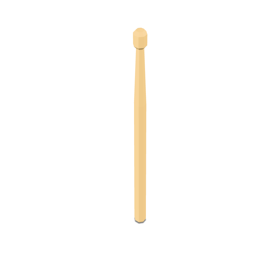 Low Poly Drumstick 3D Model