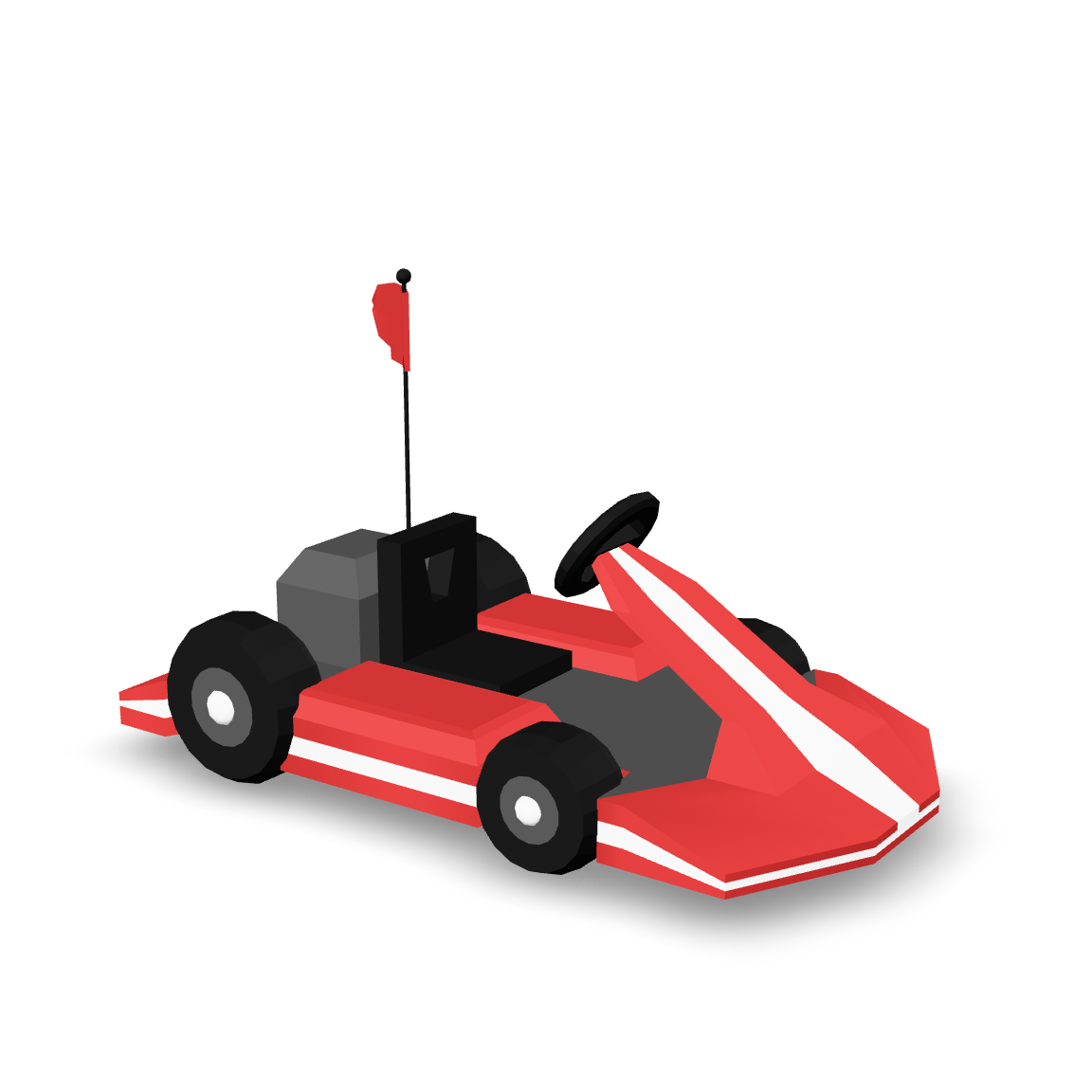 Low Poly Go-Kart 3D Model
